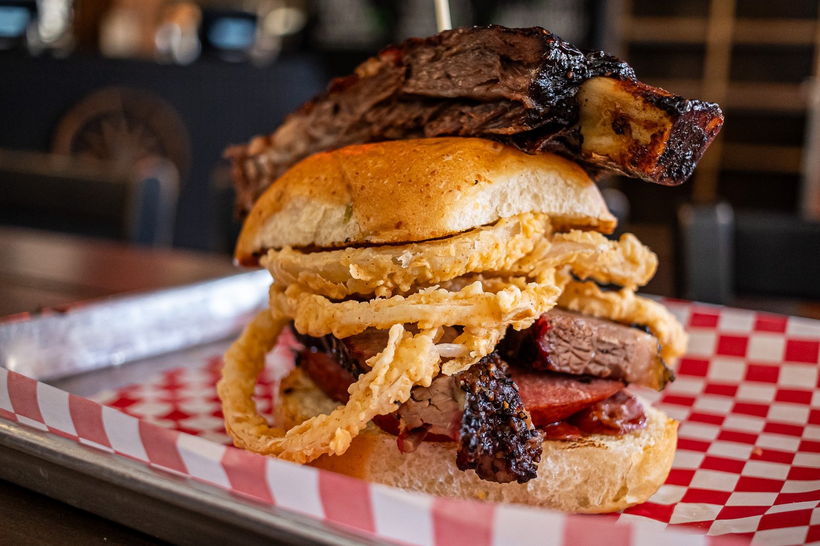 Smoked brisket platter from Moak's Family Texas BBQ